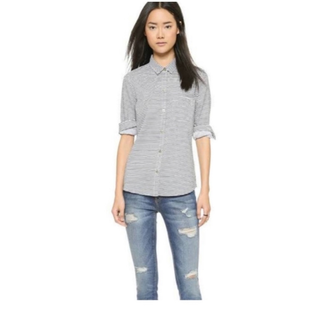 Current/Elliot The Slim boy shirt misty stripe 0